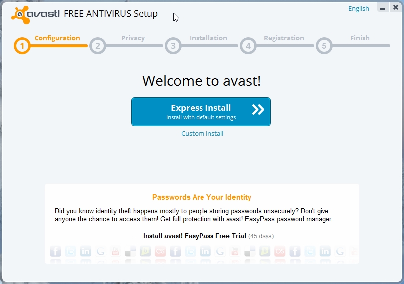 avast free antivirus installation files