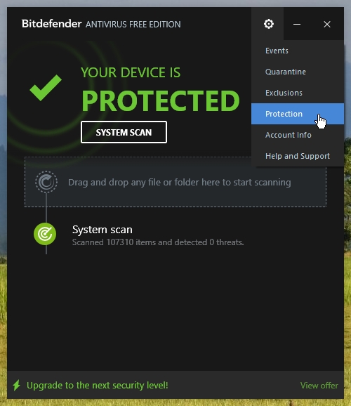 Bitdefender Free Antivirus disable protection_27092020_024202